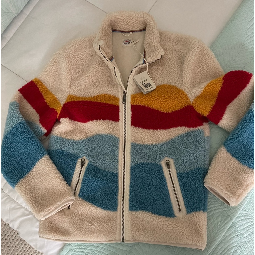 Faherty Brand Mens Zip Fleece Size small.
